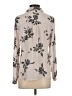 Candie's 100% Polyester Floral Pink Ivory Long Sleeve Blouse Size S - photo 2