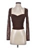 Lulus Brown Long Sleeve Top Size S - photo 1