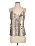 Lavender Brown Silver Sleeveless Blouse Size S - photo 1