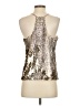 Lavender Brown Silver Sleeveless Blouse Size S - photo 2