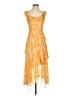 BCBGMAXAZRIA 100% Polyester Paisley Orange Cocktail Dress Size 0 - photo 1