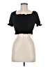 Jolt Black Short Sleeve Top Size M - photo 1