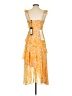 BCBGMAXAZRIA 100% Polyester Paisley Orange Cocktail Dress Size 0 - photo 2