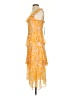 BCBGMAXAZRIA 100% Polyester Paisley Orange Cocktail Dress Size 0 - photo 5