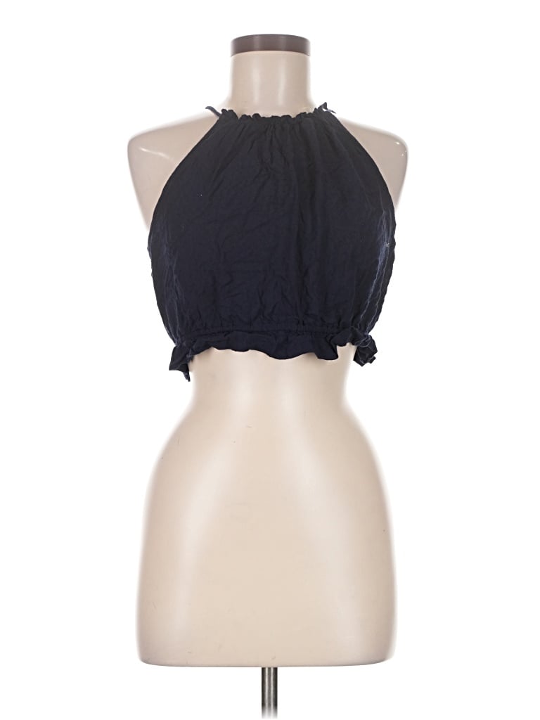 Pre-owned Lulus Tank Top Black Halter Neckline Tops