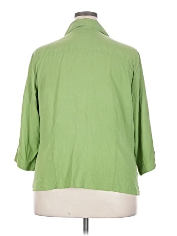 Notations 3/4 Sleeve Silk Top (view 2)