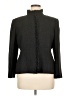 Linda Allard Ellen Tracy 100% Wool Chevron-herringbone Black Jacket Size 16 - photo 1