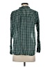 J.Crew 100% Baumwolle Checkered-gingham Green Long Sleeve Blouse Size 4 - photo 2