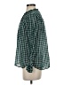 J.Crew 100% Baumwolle Checkered-gingham Green Long Sleeve Blouse Size 4 - photo 5