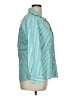 Foxcroft 100% Cotton Stripes Teal 3/4 Sleeve Button-Down Shirt Size XL - photo 4