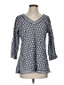 Gretchen Scott Designs Blue 3/4 Sleeve Top Size S - photo 1