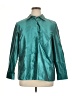 Emanuel Emanuel Ungaro 100% Silk Metallic Teal Blouse Size 16 - photo 1