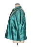 Emanuel Emanuel Ungaro 100% Silk Metallic Teal Blouse Size 16 - photo 5