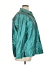 Emanuel Emanuel Ungaro 100% Silk Metallic Teal Blouse Size 16 - photo 4