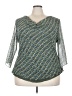 S.L.B. Teal 3/4 Sleeve Blouse Size 3X - photo 1