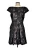 Alice + Olivia Metallic Floral Black Cocktail Dress Size M (estimated) - photo 1