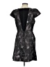 Alice + Olivia Metallic Floral Black Cocktail Dress Size M (estimated) - photo 2