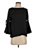 Waverly Grey 100% Polyester Black 3/4 Sleeve Blouse Size S - photo 1