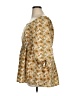 Entro 100% Polyester Floral Tan Gold 3/4 Sleeve Blouse Size 1X - photo 5