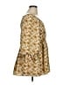 Entro 100% Polyester Floral Tan Gold 3/4 Sleeve Blouse Size 1X - photo 4