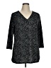 Lands' End Black 3/4 Sleeve Blouse Size 14 - 16 - photo 1