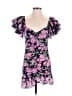 Peach Floral Pink Cocktail Dress Size S - photo 1