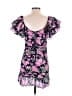 Peach Floral Pink Cocktail Dress Size S - photo 2