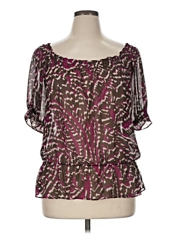 a.n.a. A New Approach Short Sleeve Blouse (view 1)