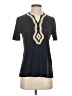 Tory Burch 100% Linen Gray Short Sleeve Top Size XS - photo 1