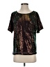 Jasambac Metallic Gold Short Sleeve Top Size S - photo 1
