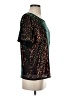 Jasambac Metallic Gold Short Sleeve Top Size S - photo 4