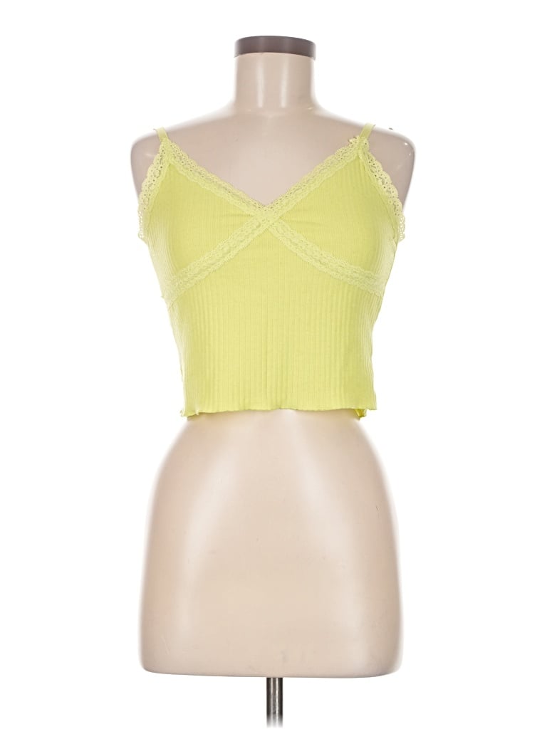 Pre-owned Wild Fable Tank Top Yellow Strapless Neckline Tops