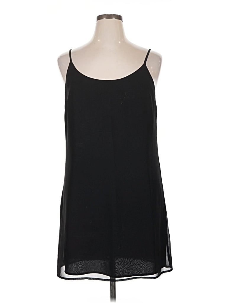 Pre-owned Decree Tank Top Black Halter Neckline Tops