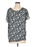 Ann Taylor LOFT 100% Polyester Green Short Sleeve Blouse Size L - photo 1