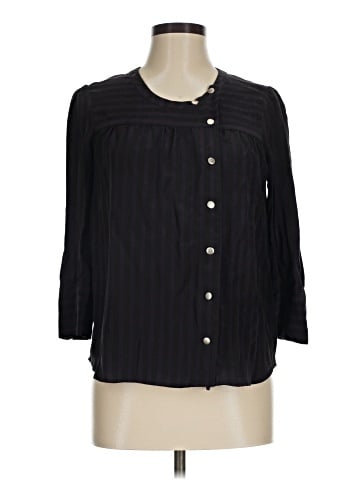 American Retro 3/4 Sleeve Silk Top (view 1)