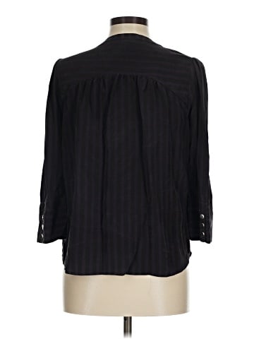 American Retro 3/4 Sleeve Silk Top (view 2)