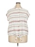 Weatherproof Stripes White Sleeveless Button-Down Shirt Size XXL - photo 1