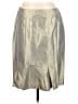 Carlisle 100% Silk Metallic Silver Silk Skirt Size 12 - photo 2
