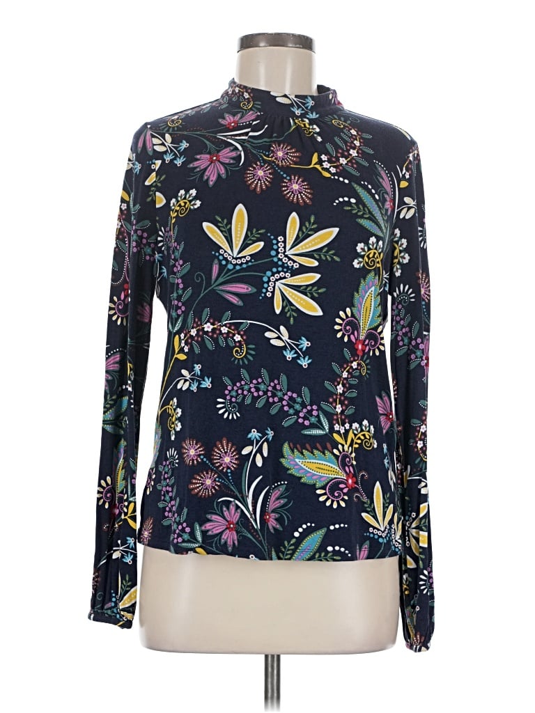 Pre-owned Boden Long Sleeve Blouse In Black