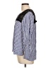 DR2 100% Rayon Stripes Blue Long Sleeve Blouse Size L - photo 5