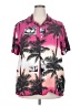 Original Use 100% Rayon Tropical Pink Short Sleeve Button-Down Shirt Size XXL - photo 1