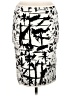 BCBGMAXAZRIA Graphic Silver Casual Skirt Size M - photo 1