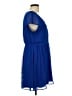 Express Outlet 100% Polyester Solid Blue Casual Dress Size L - photo 4