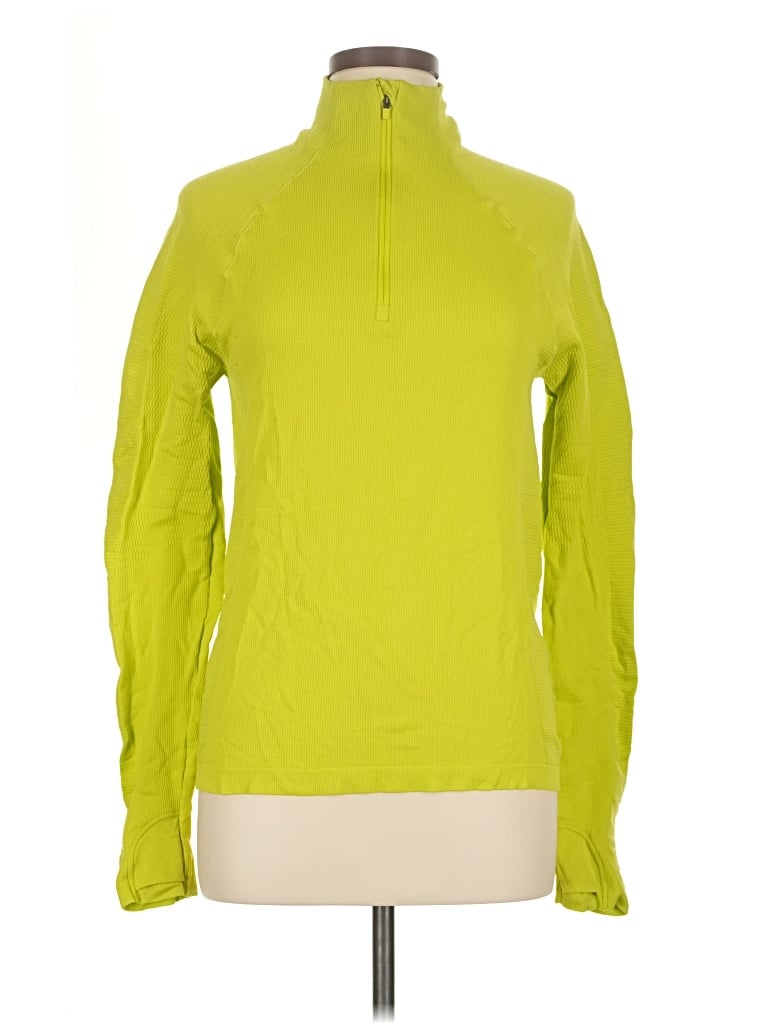 Pre-owned Athleta Long Sleeve Top Green Turtleneck Tops