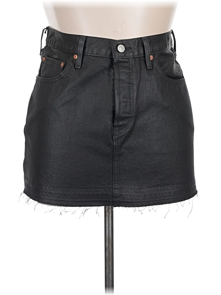 Pre-owned Levi's Denim Skirt In Black