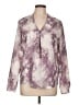 Tahari 100% Polyester Tie-dye Purple Long Sleeve Blouse Size L - photo 1