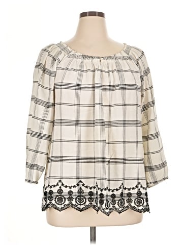 Chaps 3/4 Sleeve Blouse (view 1)