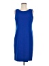 Albert Nipon Solid Blue Cocktail Dress Size 8 - photo 1