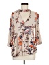 Unbranded 100% Rayon Tan 3/4 Sleeve Blouse Size M - photo 1