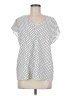 Hilary Radley 100% Polyester Polka Dots White Short Sleeve Blouse Size M - photo 1